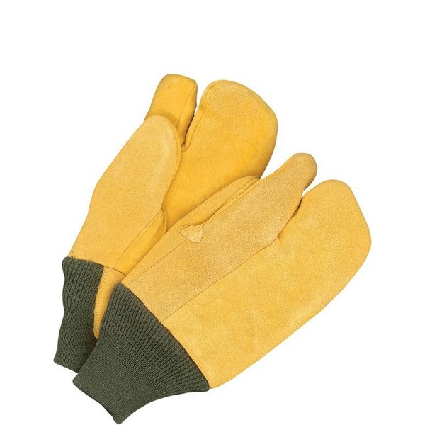 Bdg Premium Split Leather Deerskin 1 Finger Mitt w/Knit Wrist, Size S 53-9-1510-9